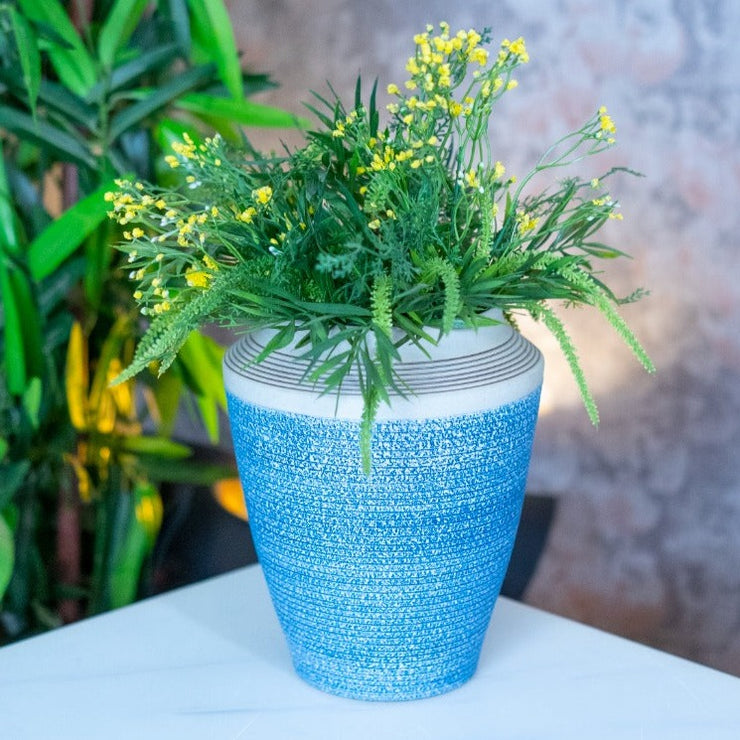 Pair of Blue Ceramic Vases - iSurfaces