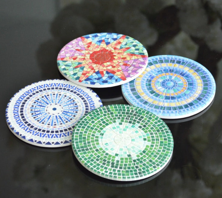 Mosaic Tea Cup Coasters - iSurfaces