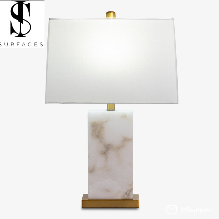 Ostin Table Lamp - Alabaster💡 - iSurfaces