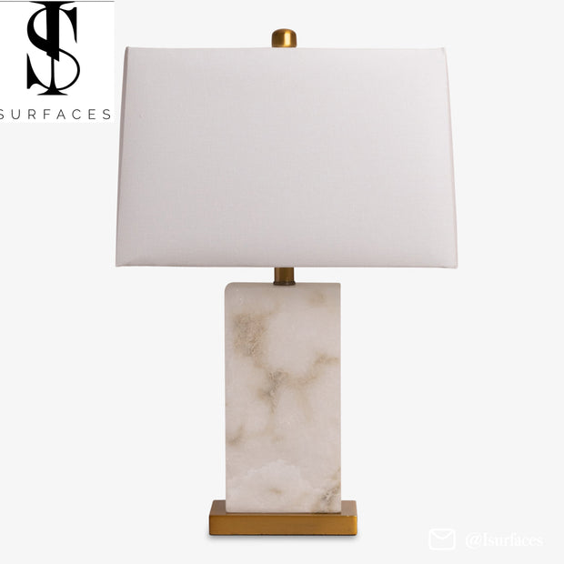 Ostin Table Lamp - Alabaster💡 - iSurfaces